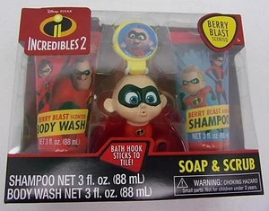 Disney Incredibles 2 Jack Soap & Scrub Bath Set Kids Boy Girl Shampoo Body Wash - Picture 1 of 5