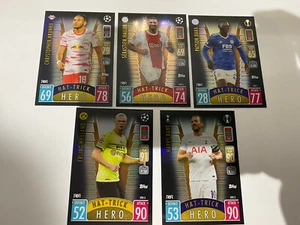 All 5 Match Attax Extra 2021 2022 21/22 Hat Trick Hero Cards - Picture 1 of 3