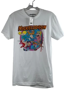 New with Tags Nickelodeon Cartoons White T-Shirt Size Large - Picture 1 of 7