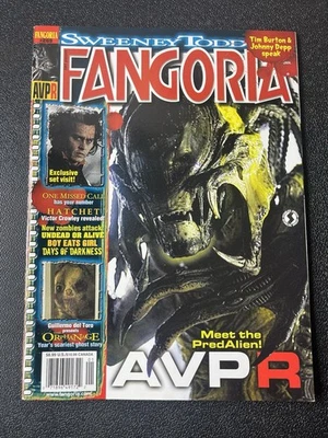 FANGORIA HORROR MAGAZINE  ALIENS VS PREDATOR AVP HATCHET JOHNNY DEPP HALLOWEEN  - Image 1 of 4