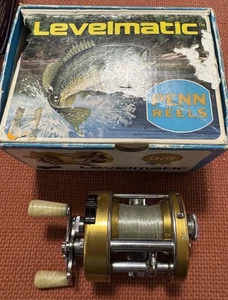 Carrete de pesca Penn Levelmatic 910 Bait Casting con caja y repuestos - Imagen 1 de 12