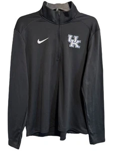 Nike Dri Fit University Of Kentucky 1/4 Zip Pullover Long Sleeve Sz Large Gray - Picture 1 of 8