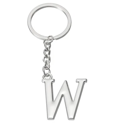 Letra inicial llavero letra con llavero colgante llavero plata Foto 1 de 4