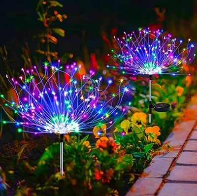 4~8Pack Garden Solar Firework Lights Outdoor Starburst Fairy Decor Lamp .....190 - Image 1 of 4