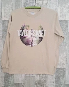 Taylor Swift Long Sleeve Folklore Evermore Beige Shirt Top Forest Graphic Small - Picture 1 of 8