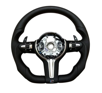 BMW Custom Flat Bottom Leather Steering Wheel M Sport F30 F10 F20 F22 F90 - Bild 1 von 4