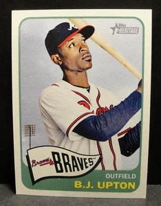 2014 Topps Heritage Baseball #484 B.J. Upton Atlanta Braves Short Print NM - Bild 1 von 2