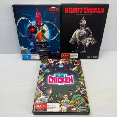 Robot Chicken DVD Season 1-2,4 Cartoon Network Adult Swim PAL Region 4 AU/NZ - Image 1 of 4
