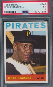 1964 Topps Willie Stargell #342 HOF Pittsburgh Pirates PSA 5 CENTERED Nice Color - Bild 1 von 4