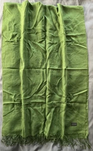NEW Alapaca III Woven Alpaca Fringed Rectangular Shawl/Wrap Moss Green 80x 40" - Picture 1 of 2