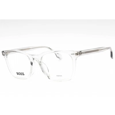 Hugo Boss Men's Eyeglasses Grey Plastic Square Shape Frame BOSS 1403/F 0KB7 00 - Image 1 of 2