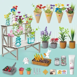 70 Teile Make It Mini Botanicals, Miniatur Marken Garten Set, Holzständer für... - Bild 1 von 9