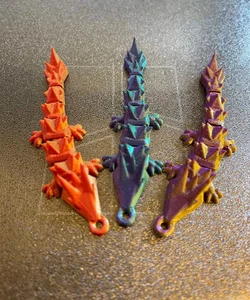 Flexible Dragon Earrings (set of 2) 3D Printed Jewelry - Picture 1 of 5
