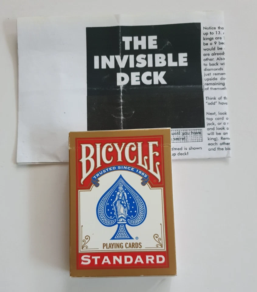 THE INVISIBLE DECK - Bicycle Card Magic Trick - Image 1 of 1