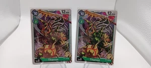 x3 Playset Digimon CCG Titamon BT1-080 Regular - Picture 1 of 2