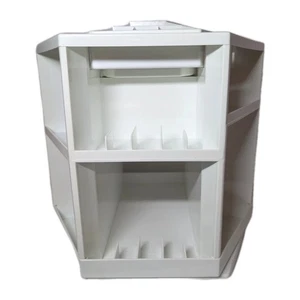 Lori Greiner Tabletop Spinning Rotating Cosmetic Organizer White 11" Tall CH* - Picture 1 of 20