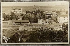 Skyline Antrim Pennsylvania Railroad Church & Town View 1914 RPPC Postal 2987 - Imagen 1 de 3