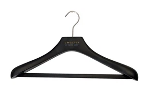 Men's CHESTER BARRIE Saville Row London Premium Black Wooden CLOTHES Suit HANGER - Picture 1 of 6