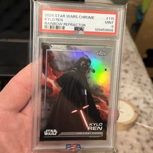 2024 Topps Chrome Star Wars Kylo Ren The First Order Rainbow Refractor 115 PSA 9 - Picture 1 of 4