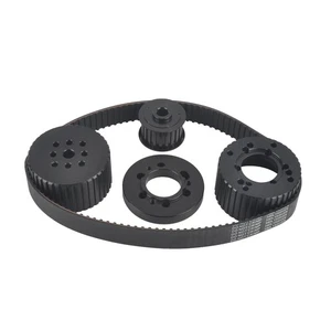 Billet Aluminum Gilmer Belt Drive Pulley Kit for SBM Small Block Mopar 318 360 - Picture 1 of 7