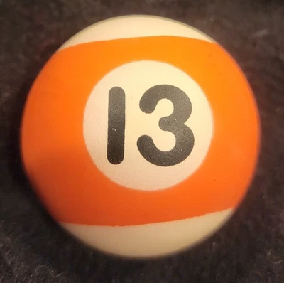 Número 13 Naranja Billar Piscina Estilo Goma Hinchable 27mm Super Ball Foto 1 de 4
