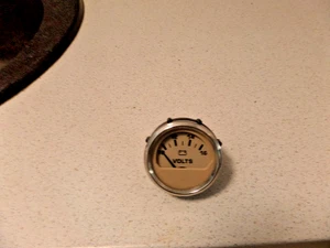 FARIA EURO BEIGE SS 2 INCH VOLT GAUGE PARTNR VP4080A - Picture 1 of 2