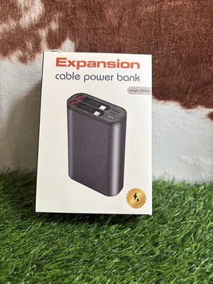 Power Bank, Portable Charger Built-in Retractable 2.9ft Cable, 10000mAh - Image 1 of 4