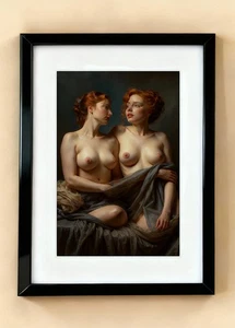 Frau Malerei Gemälde Öl Bild Erotik Kunstdruck - Limitierte Auflage - Bild 1 von 1