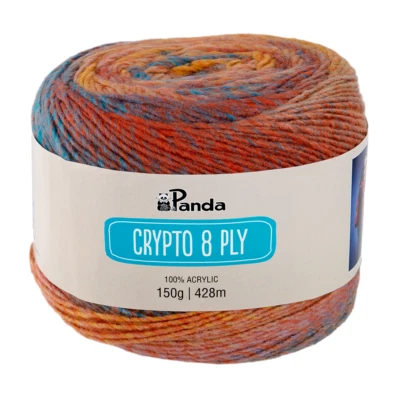 Panda 8ply Crypto Tropical  #014 100% Acrylic 150g Gradient Cakes 428m $9.25 - image 1 of 4