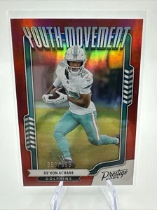 2024 Prestige De’von Achane Youth Movement Red Holo /399 Dolphins #YM-DAE - Picture 1 of 3