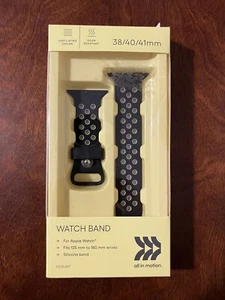 All in Motion Silicone Watch Band fits 38/40/41 mm Apple Watch - Black/Gray - Zdjęcie 1 z 2