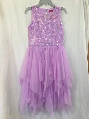 New ZUNIE Girls Tulle Floral Dress Party Special Occasion Easter Sequin  SZ XL - Image 1 of 4