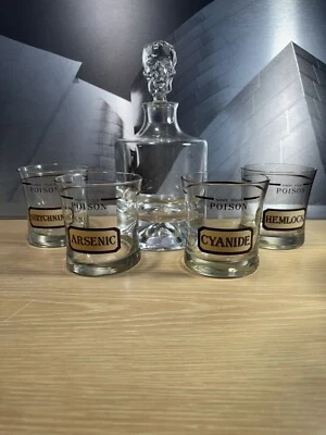 4 coctelera vintage Neiman Marcus "NOMBRE TU VENENO" Cora + jarra Foto 1 de 4