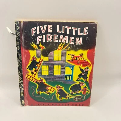 Five Little Firemen #330 Little Golden Book 1966 Margaret Wise Brown - image 1 of 4