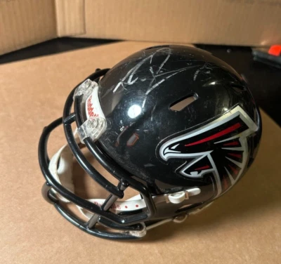 Signed Michael Vick #7 Atlanta Falcons Mini Helmet Virginia Tech NFL autographed - Image 1 of 4