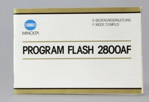 Minolta Flash 2800AF Mode d'emploi d'origine (Réf#R-003) - Photo 1 sur 1
