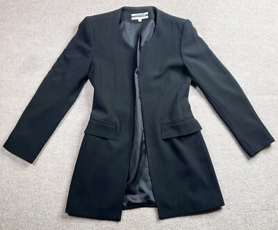 Blazer Ice Cube Mujer 4 Negro Frente Abierto Chaqueta Larga Foto 1 de 4