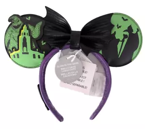 Cerchietto orecchie 2024 Disney Park DCA Oogie Boogie Bash Glow in Dark Loungefly - Foto 1 di 2