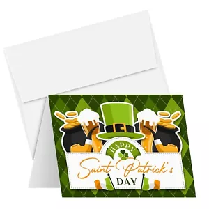 Happy St. Patrick's Day Greeting Cards, Irish Holiday - 4.25 x 5.5 - 10 per Pack - Picture 1 of 6