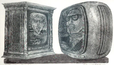 Holzstich Original Sich näherkommen von Robert Schanzenbacher - Bild 1 von 3