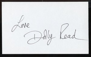 Dolly Martin Read signed autograph 3x5 card Playboy Centerfold May 1966 R402