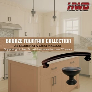 Tirador de gabinete de bronce frotado con aceite *Colección de fuente* perilla de manija de baño de cocina - Imagen 1 de 19