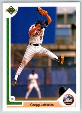 1991 UPPER DECK GREGG JEFFERIES NEW YORK METS #156