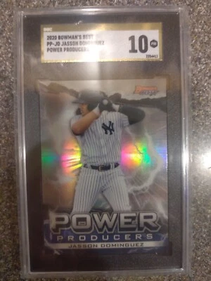 2020 Bowman's Best Jasson Dominguez Power Producers Rookie Sgc 10 Pristine Gold - Image 1 of 2