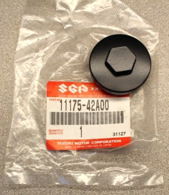 SUZUKI DR100 DR125 LT-4WD DR200 1985-1995  INSPECTION CAP 11175-42A00 OEM NOS - Image 1 of 4