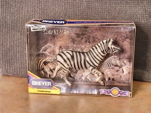 Seltenes pensioniertes Vintage Breyer Pferd #468 Damara Zebra Mare Wildtier Neu im Karton - Bild 1 von 10