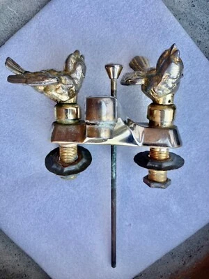 Antique Brass Bathroom Bird Faucets, Forged Savoy 4.5" Spread All Parts Included - Image 1 of 4
