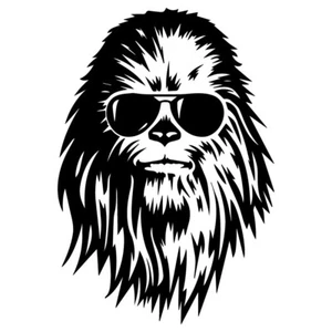 6.5" CHEWBACCA Vinyl Decal Sticker Car Window Laptop Star Wars Wookie Chewy - Picture 1 of 24