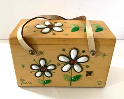 Vintage Enid Collins '"Les Fleurs" Box Bag Purse - Image 1 of 4