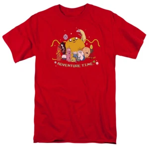 Adventure Time Outstretched T Shirt Mens Licensed Cartoon Merch Finn Red - Picture 1 of 2